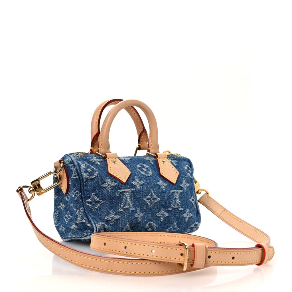 Monogram Denim Nano Speedy Blue