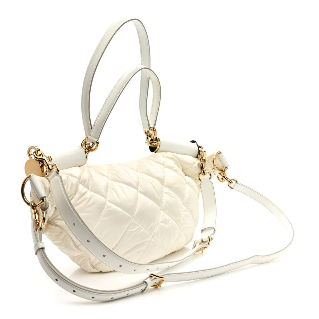 Marsupio Nylon Quilted Piumino 2 Belt Bag White