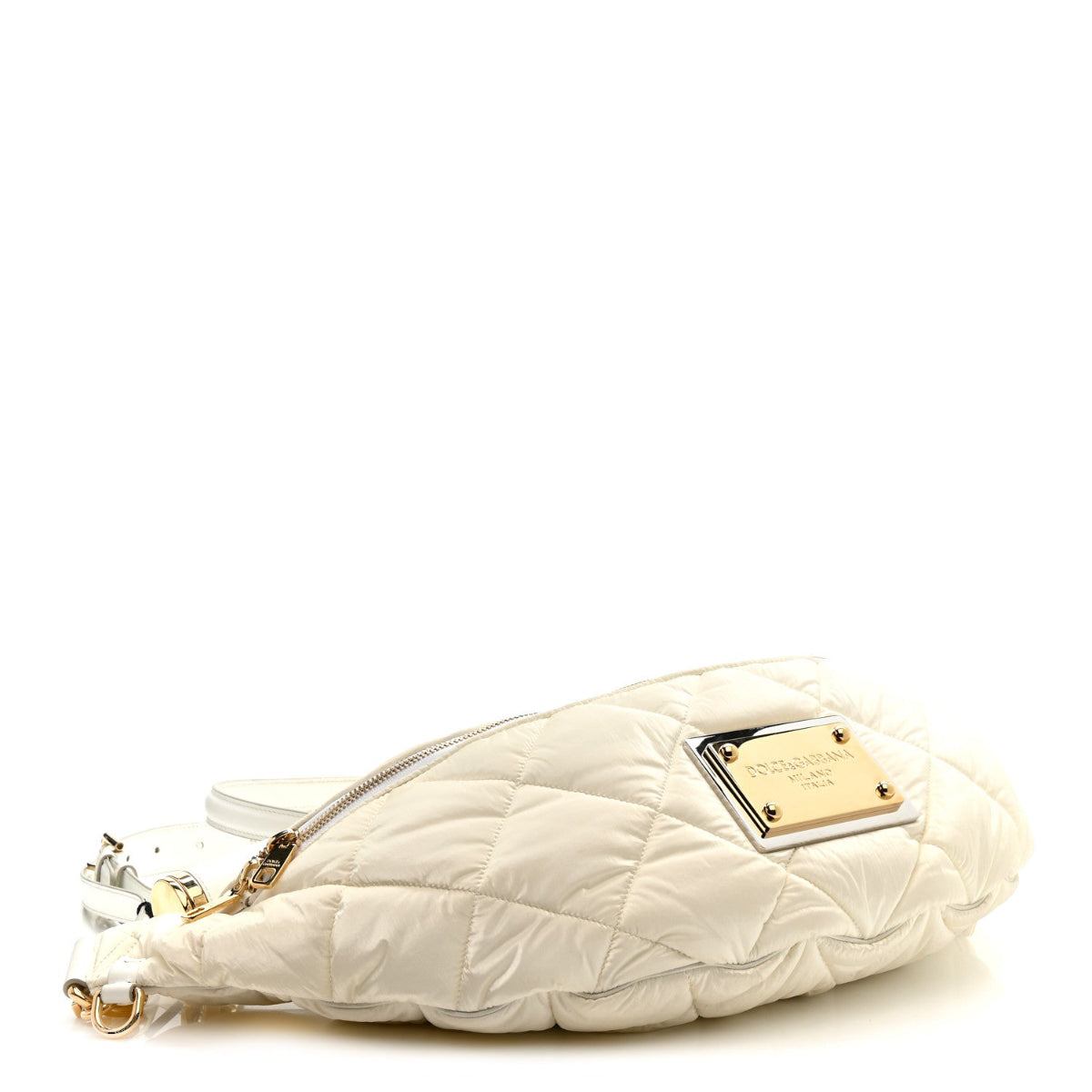 Marsupio Nylon Quilted Piumino 2 Belt Bag White