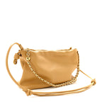 Mellow Nappa Donut Medium Chain Flamenco Knot Clutch Sahara