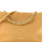 Mellow Nappa Donut Medium Chain Flamenco Knot Clutch Sahara