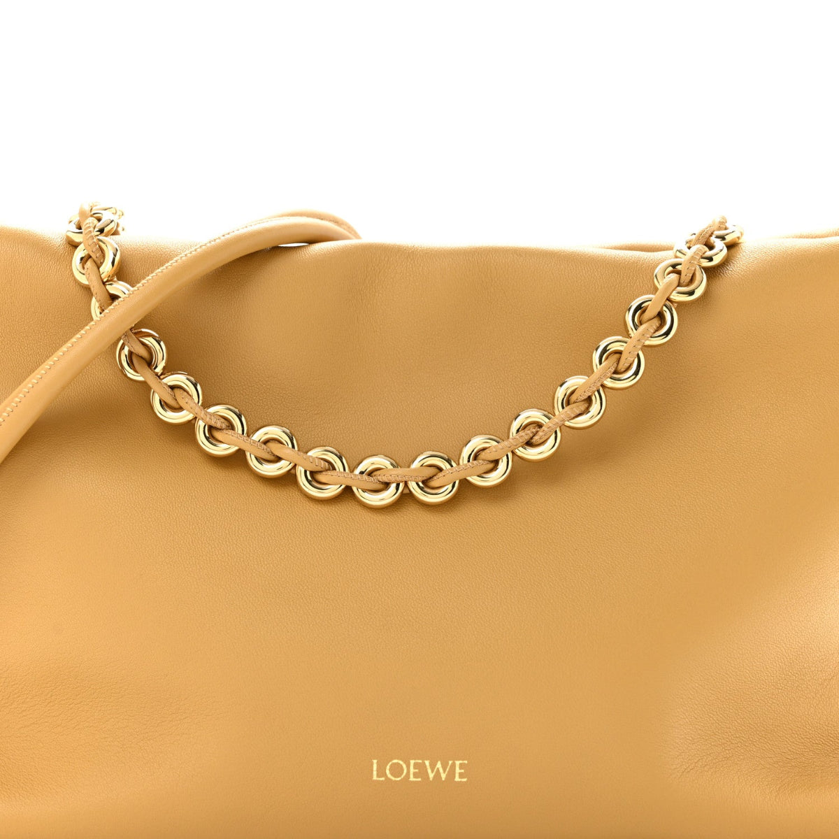 Mellow Nappa Donut Medium Chain Flamenco Knot Clutch Sahara