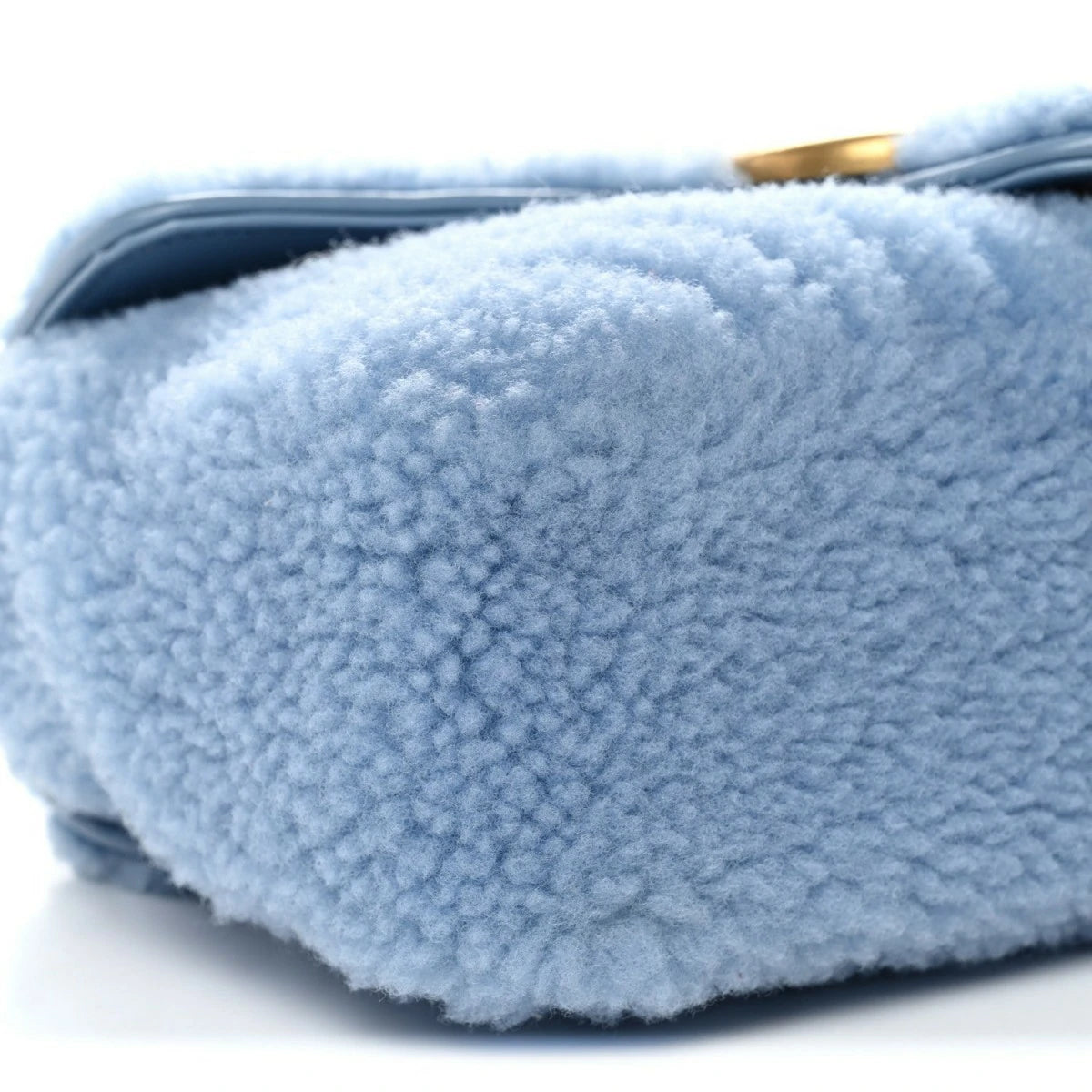 Merino Wool Matelasse Small GG Marmont Shoulder Bag Cadet Blue