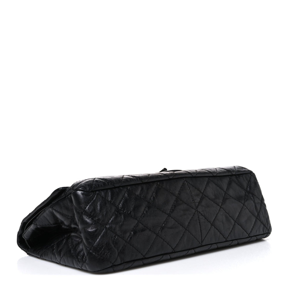 Metallic Aged Calfskin Quilted 2.55 Reissue 227 Flap So Black