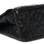 Metallic Aged Calfskin Quilted 2.55 Reissue 227 Flap So Black