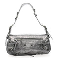 Metallic Agneau Arena Small Le Cagole Sling Bag Silver