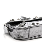 Metallic Agneau Arena Small Le Cagole Sling Bag Silver