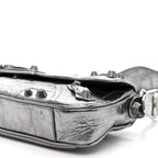 Metallic Agneau Arena Small Le Cagole Sling Bag Silver