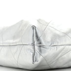 Metallic Calfskin Quilted Chanel 22 Silver