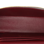 Metallic Calfskin Quilted Top Handle Slim Vanity With Chain Silver