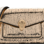 Metallic Calfskin Serpenti Forever Micro Bag Gold