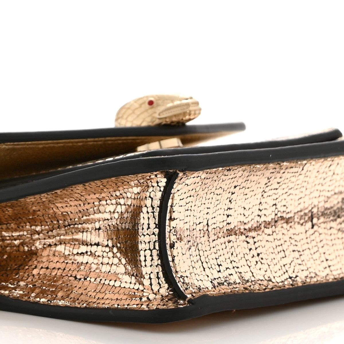 Metallic Calfskin Serpenti Forever Micro Bag Gold