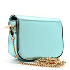 Metallic Calfskin Super Mini Horsebit 1956 Shoulder Bag Light Blue