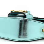 Metallic Calfskin Super Mini Horsebit 1956 Shoulder Bag Light Blue
