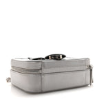 Metallic Caviar Quilted Medium CC Filigree Vanity Case Silver