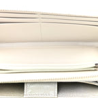 Metallic Goatskin Quilted Ombre Phone Holder Wallet on Removable Chain Grey Green