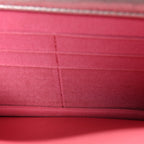Metallic Lambskin Quilted Wallet On Chain WOC Silver