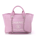 Mixed Fibers Small Deauville Tote Dark Pink