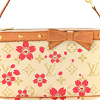 Monogram Cherry Blossom Pochette Accessories Red