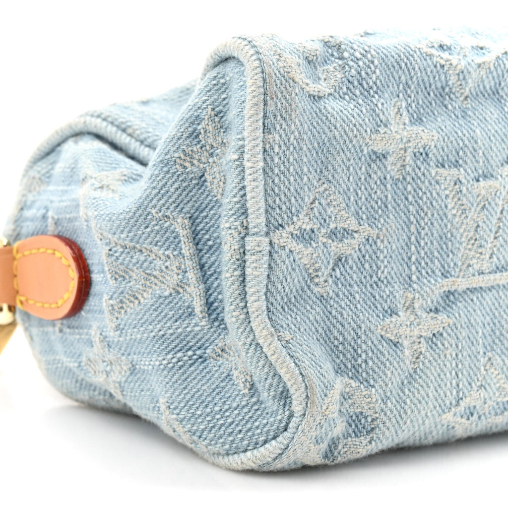 Monogram Denim Nano Speedy Sky Blue