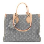 Monogram Denim Onthego MM Washed Grey