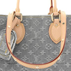 Monogram Denim Onthego MM Washed Grey