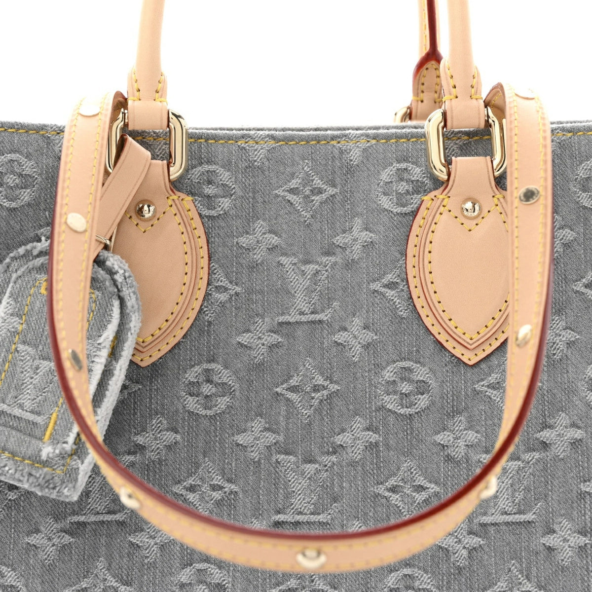 Monogram Denim Onthego MM Washed Grey