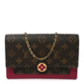 Monogram Flore Chain Wallet Fuchsia