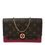 Monogram Flore Chain Wallet Fuchsia