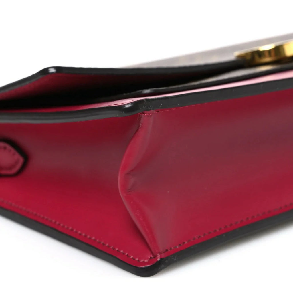 Monogram Flore Chain Wallet Fuchsia