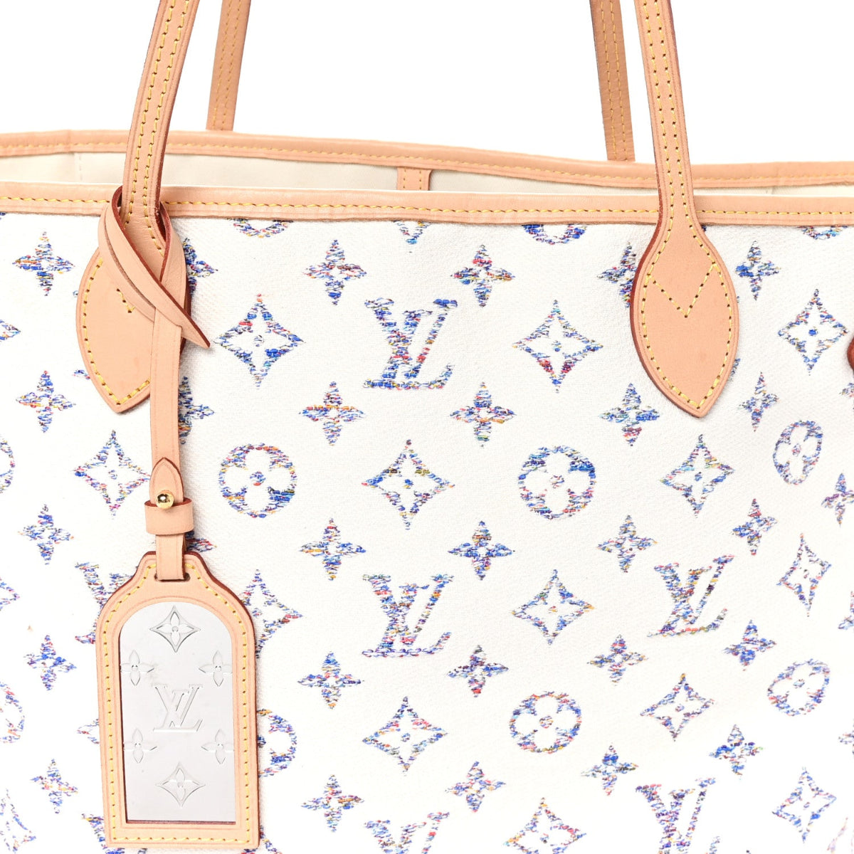 Monogram Jacquard Neverfull MM Multicolor Beige