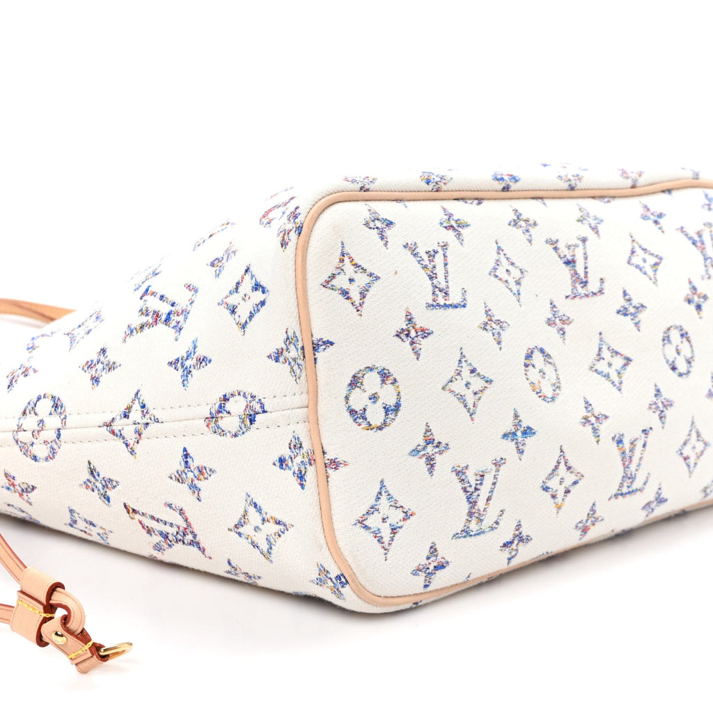Monogram Jacquard Neverfull MM Multicolor Beige