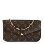 Monogram Pochette Felicie Chain Wallet Fuchsia