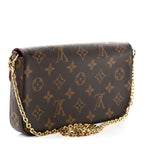 Monogram Pochette Felicie Chain Wallet Fuchsia