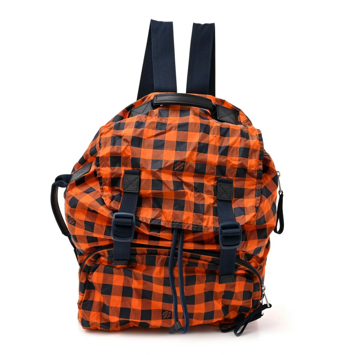 Nylon Damier Masai Adventure Practical Backpack Orange