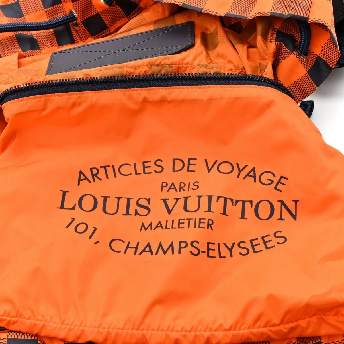 Nylon Damier Masai Adventure Practical Backpack Orange