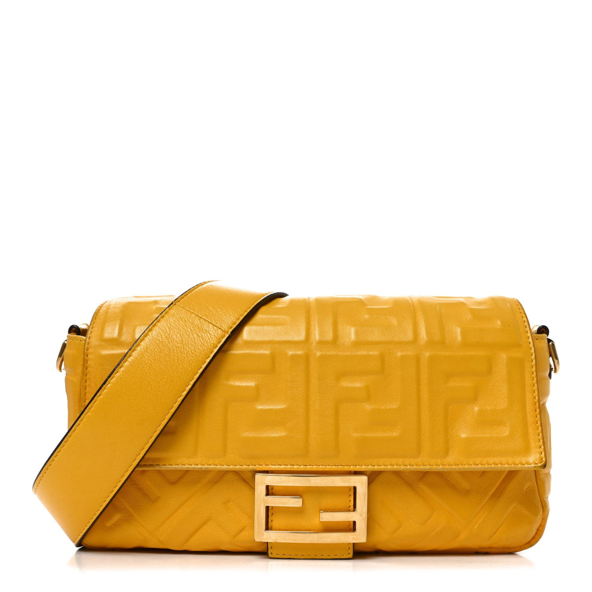 Nappa FF 1974 Embossed Baguette Mimosa