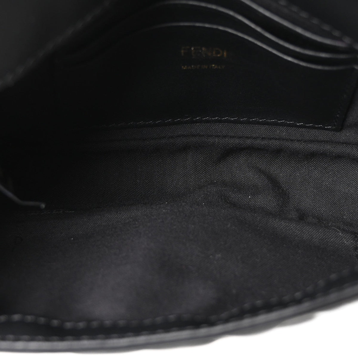 Nappa FF 1974 Embossed Mini Baguette Black