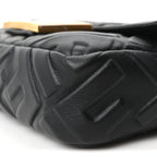 Nappa FF 1974 Embossed Mini Baguette Black