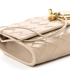 Nappa Intrecciato Andiamo Pouch On Strap Ecru