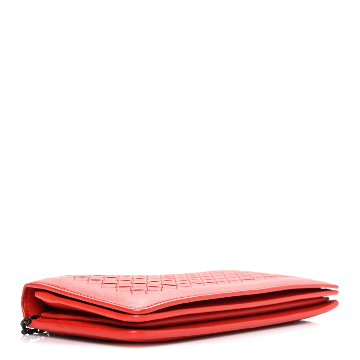 Nappa Intrecciato Continental Wallet on Chain Red