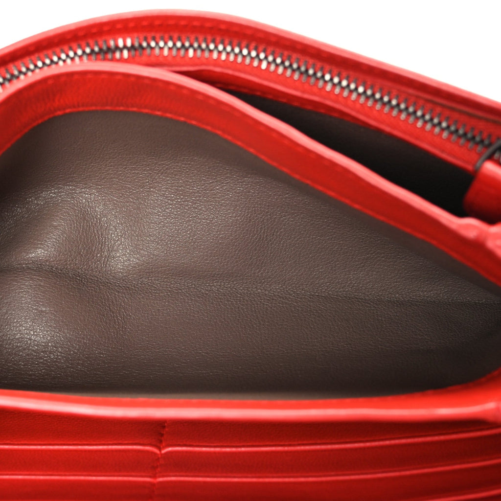 Nappa Intrecciato Continental Wallet on Chain Red