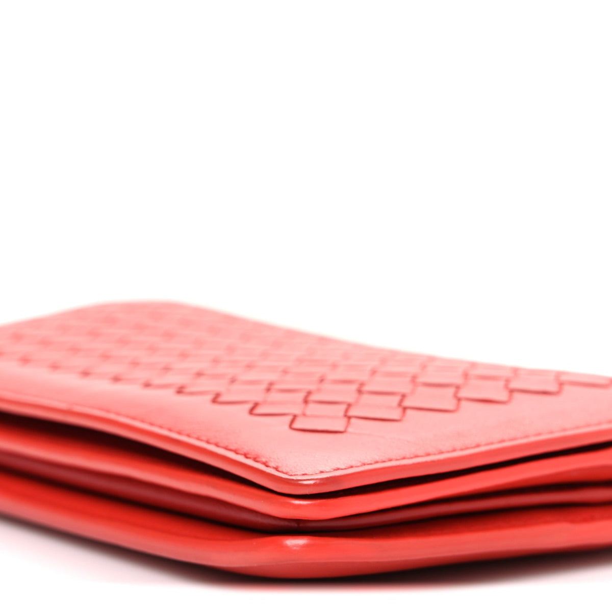 Nappa Intrecciato Continental Wallet on Chain Red