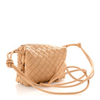 Nappa Intrecciato Mini Loop Camera Bag Almond