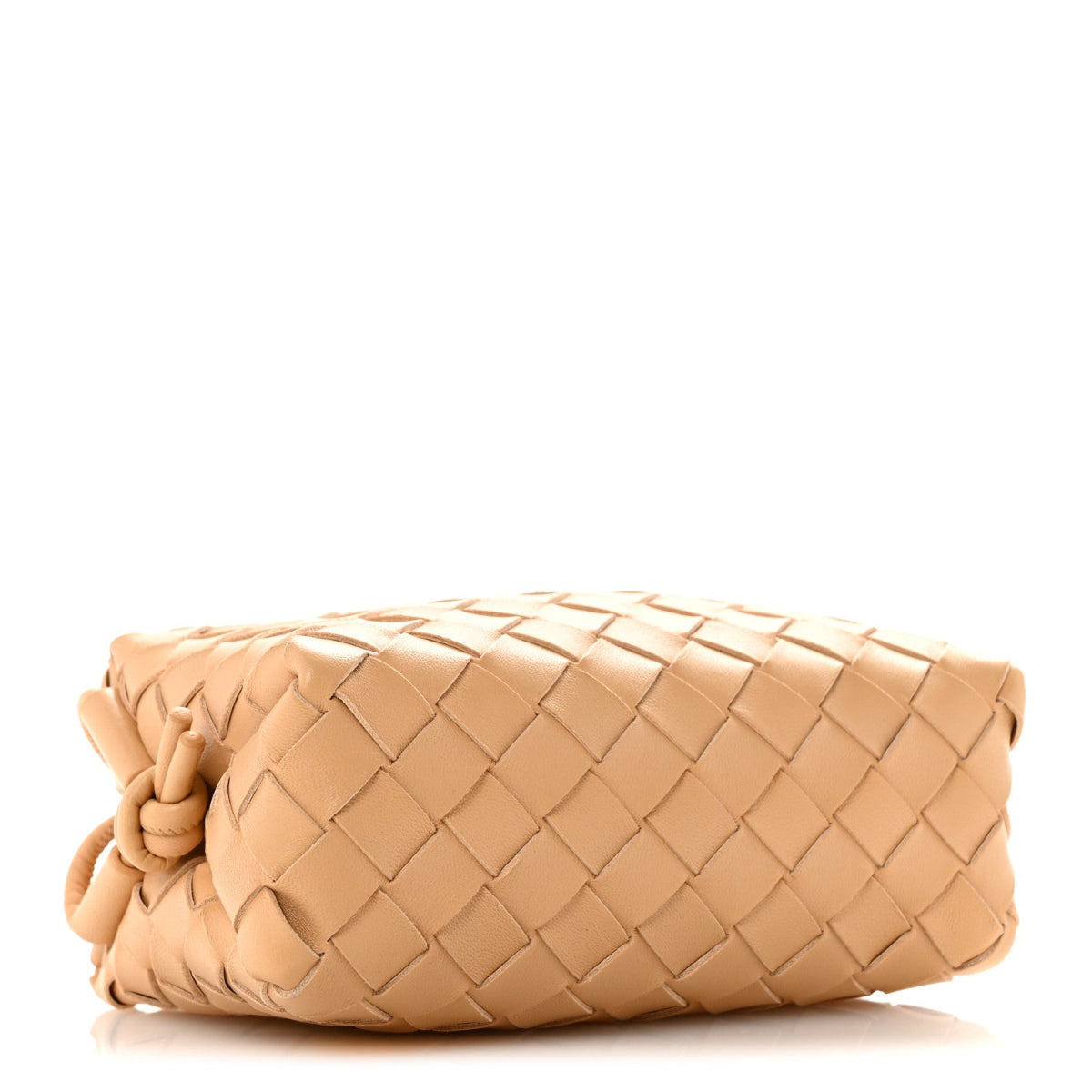 Nappa Intrecciato Mini Loop Camera Bag Almond