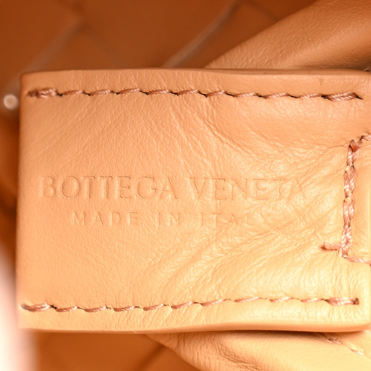 Nappa Intrecciato Mini Loop Camera Bag Almond