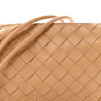 Nappa Intrecciato Mini Loop Camera Bag Almond