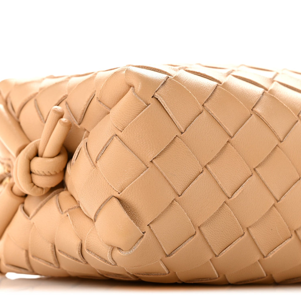 Nappa Intrecciato Mini Loop Camera Bag Almond