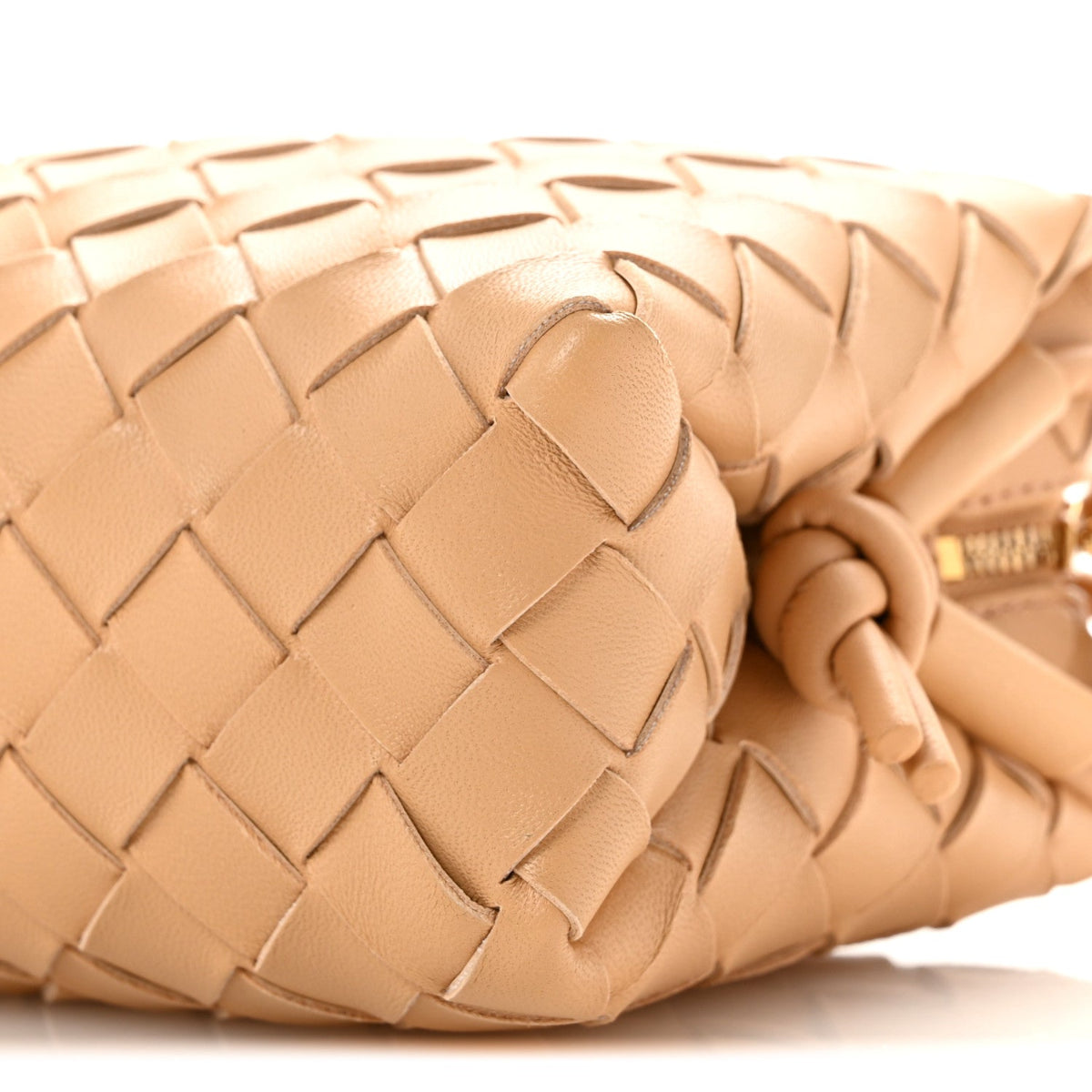 Nappa Intrecciato Mini Loop Camera Bag Almond