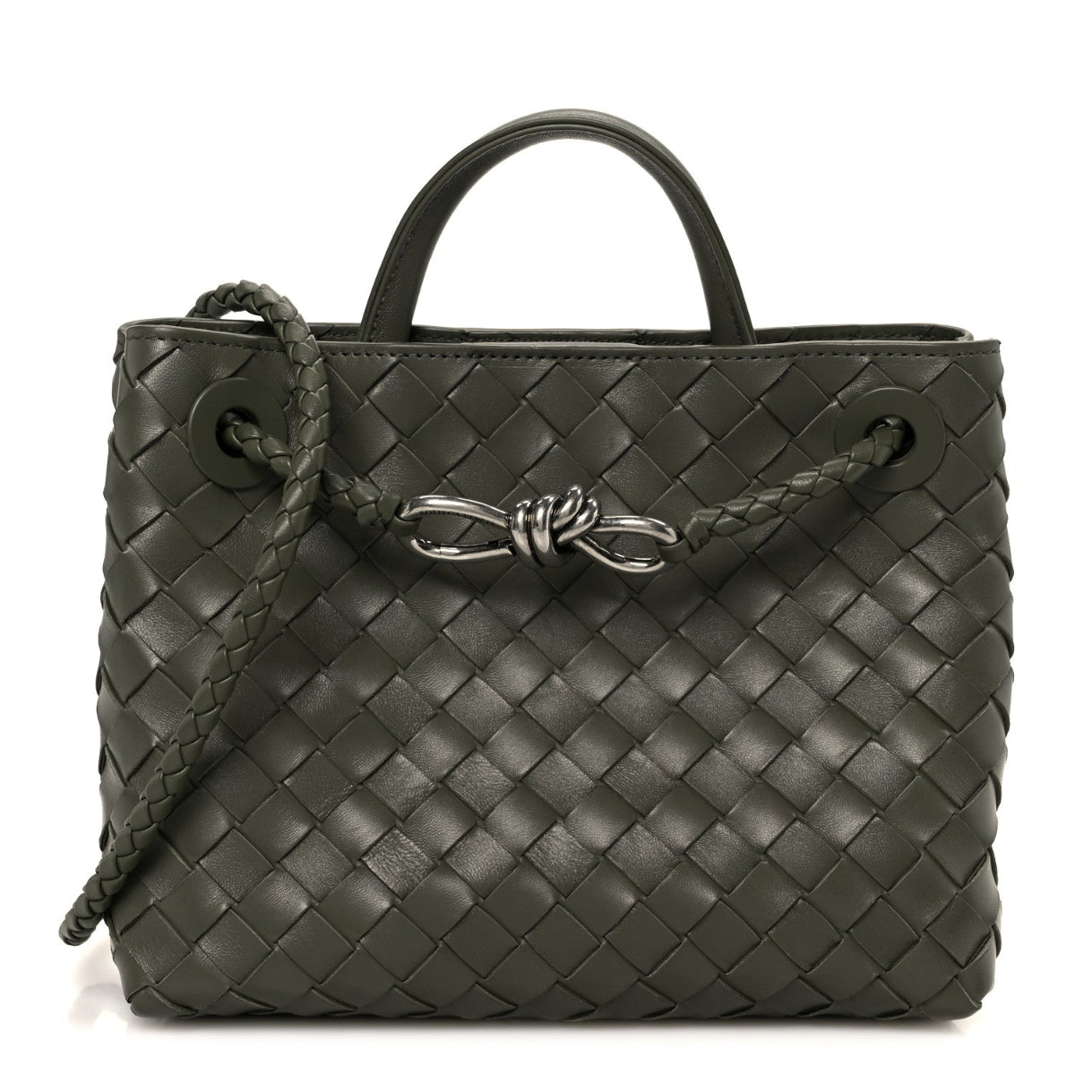 Nappa Intrecciato Small Andiamo Shoulder Bag Pickle